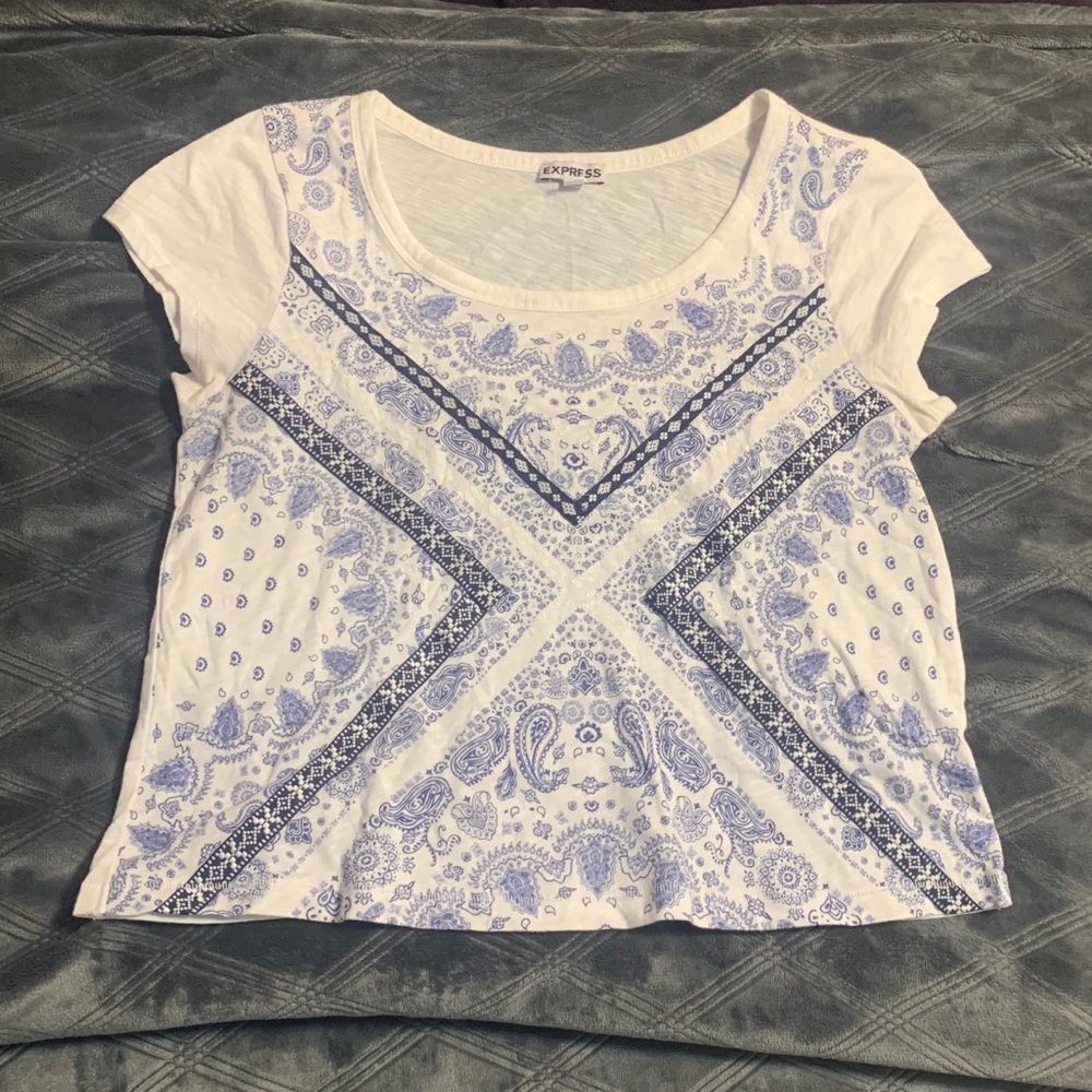 Express paisley crop top